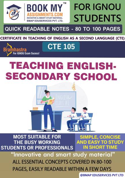 CTE 105 Teaching English-Secondary School IGNOU Study Material For IGNOU Students Latest Edition Fast Track to Success