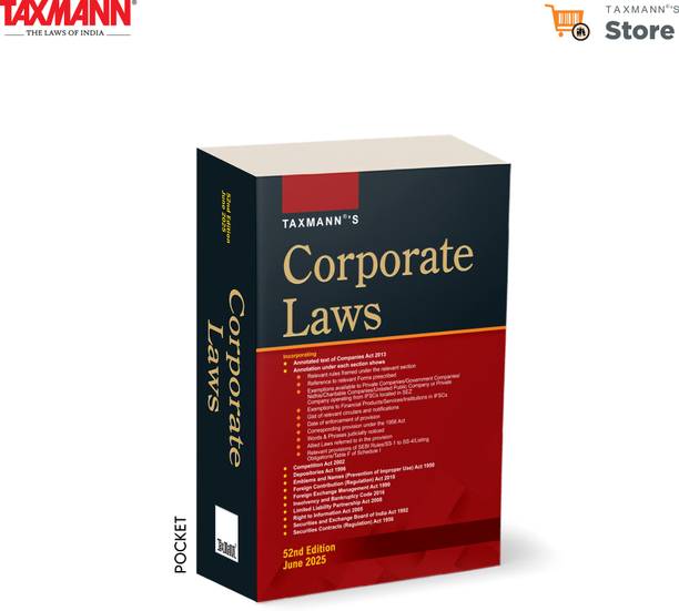 Taxmann's Corporate Laws [POCKET] – Concise yet Thorough Legal Reference to Major Indian Corporate Legislations—Offering Cross-references | Judicially Noted Terms | User-friendly Format