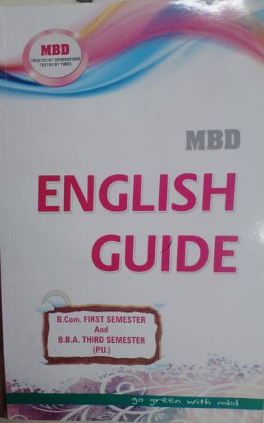 Bcom 1st semester and BBA 3rd semester ( P.U ) English MBD guide - English MBD guide for under graduation students- for punjab students only- KinGerBooKs