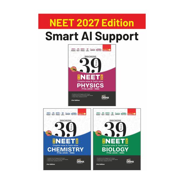 Disha 39 Years Physics,Chemistry&Biology Chapterwise NEET PYQ Book| NEET Previous Year Solved Papers (2026-1988) | NEET Books 2027s