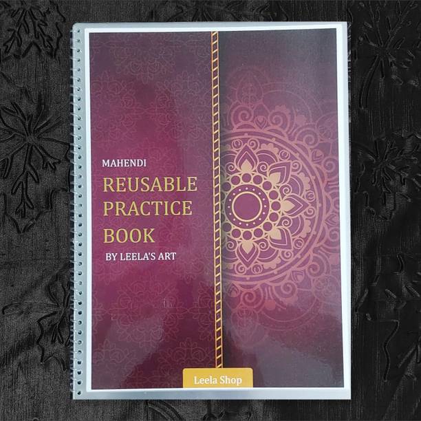 Reusable Mehndi Practice Book - Leelashop  - Wipeable Mehendi Practice book