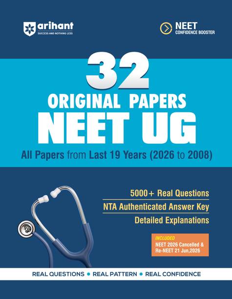 Arihant 31 Original Papers NEET (UG) 2027 | 19 Years (2026-2008) Papers Including Re-NEET 2026 with 5000+ Real Questions | NTA Authenticated Answer Key & Detailed Explanations | NEET UG Confidence Booster