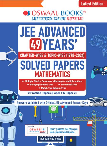 JEE Advanced Mathematics Question Bank | 49 Years’ Chapter-wise & Topic-wise |Solved Papers (1978-2026) |Revision Notes, | PYQs, Latest 2026 Paper & Oswaal AI