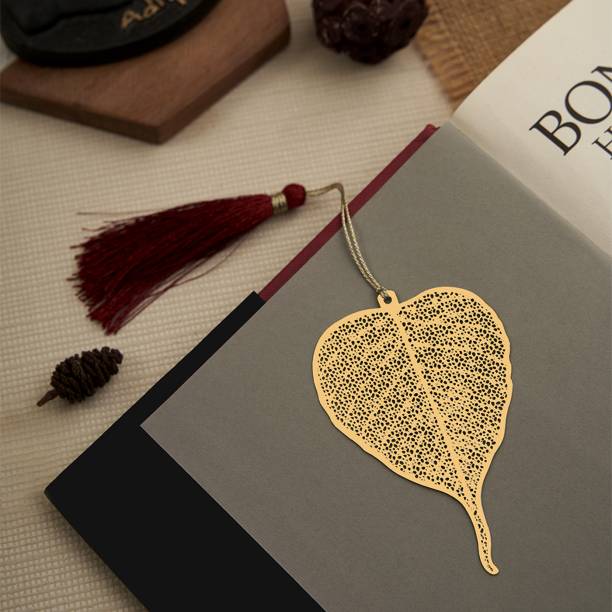 DecorTwist Brass Pipal Leaf Design Bookmark Bookmark