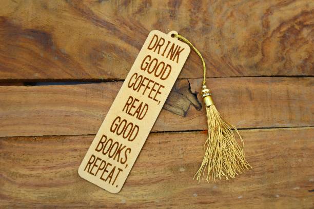 style works Drink Good Coffee Read Good Books Laser Engraved Wood Bookmark