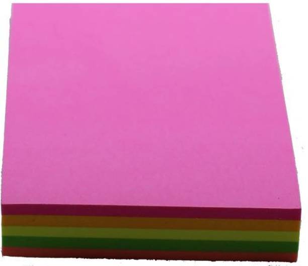 Da Novira Flourescent Paper 100 Sheets (3 X 3 Inch)_5 Colors Self Adhesive Sticky Notes_04 Paperback Bookmark