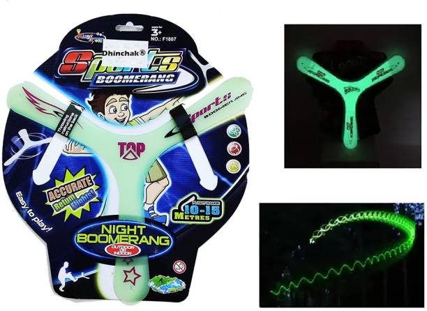 Dhinchak 3 leg glow in the dark Boomerang night visible for all age Left Handed, Right Handed Returning Boomerang