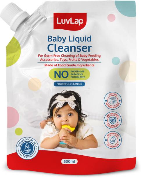 LuvLap Baby Liquid Cleanser Refill pack- 500ml, For cleaning feeding bottle, cutlery
