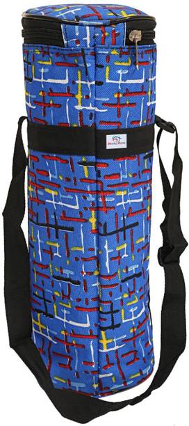 Heart Home Check Printed Canvas Water Bottle Cover,( 2 litres (Grey)-25_F_HHOME15779