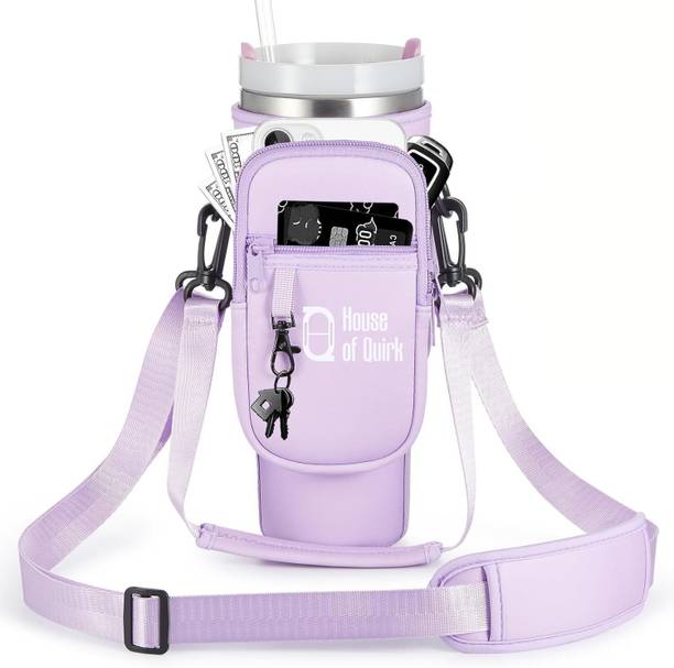 HOUSE OF QUIRK Water Bottle Carrier Bag with Phone Pocket for 40/30 oz Tumbler-Only Bag