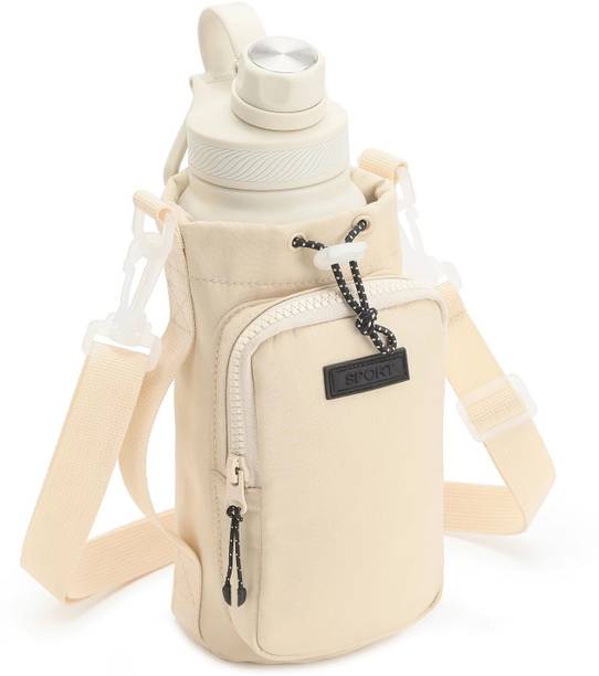 GOTEO Water Bottle Cover Bag for 1 Ltr Bottles with Mobile Phone Holder for Travel