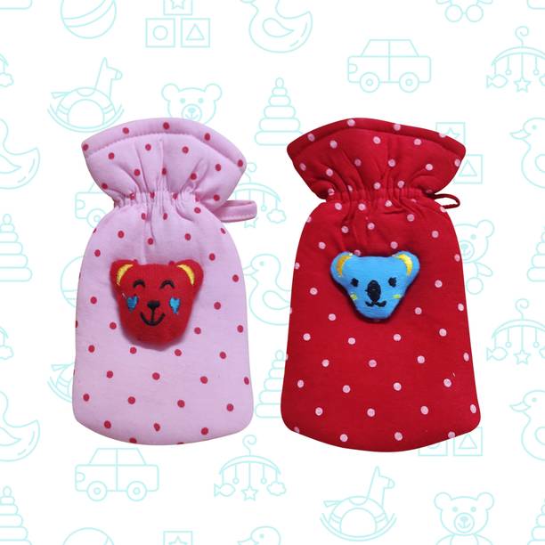 MW PRINTS Soft Hosiery Dark Dotted Print Baby Feeding Bottle Cover, Suitable for 60-125ML