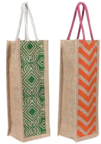 rushabh collections Reusable Versatile Water Bottle Cover for office,school Pack of 2 Jute Gift Bags