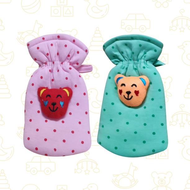 Lala Maneet Soft Hosiery Dark Dotted Print Baby Feeding Bottle Cover, Suitable for 60-125ML