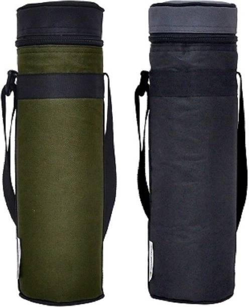 Marine Pearl Thermal 1L Bottle Cover Carrier Holder Sleeve with Adjustable Shoulder Handle & Zipper Closure. Set of 2