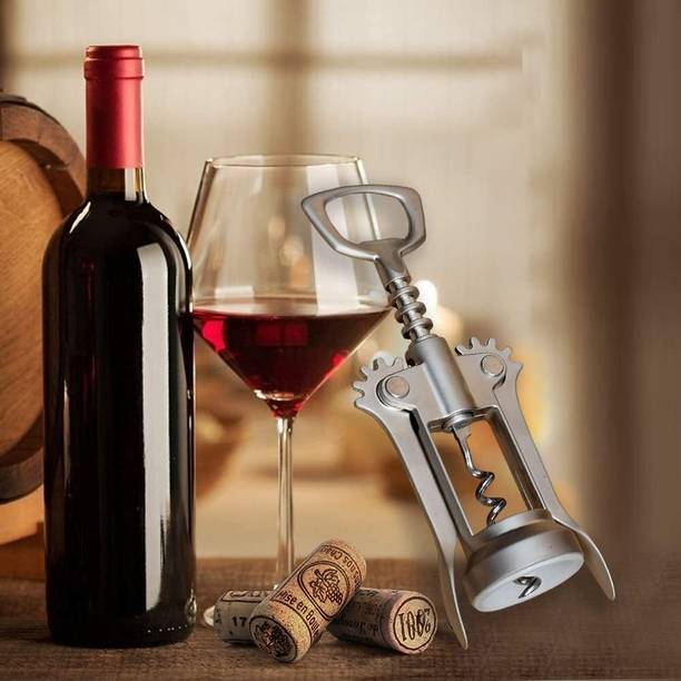 PORMONO WINE OPENER Portable Stainless Steel Red Wine Opener Wine Opener Wing Type Corkscrew Bottle Openers Bottle Opener