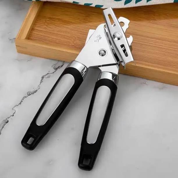 EERAV Multipurpose Manual Can and Bottle Opener Tin Cutter with Comfortable Smooth Edge & Anti Slip Hand Grip for Kitchen Bottle Opener