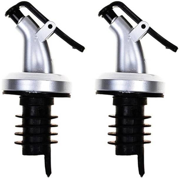 VRUSTEE 2Pcs Oil Free Flow Dispenser for Glass Bottle Salad Dressing for Home & Kitchen Silicone Bottle Stopper