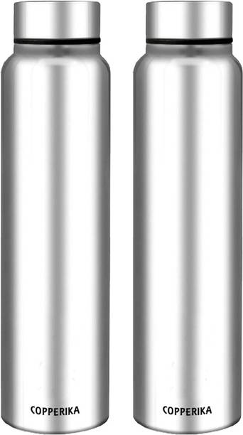 Copperika Premium Stainless Steel Water Bottle 1Litre | 100% Leak Proof | BPA & Rust Free 1000 ml Bottle