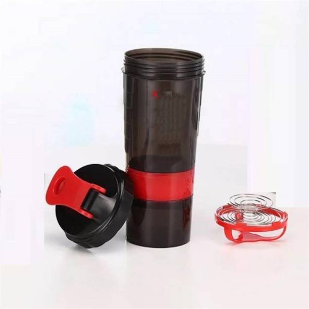 Apsley Shaker Gym Water Bottle with 3 Layer Storage Com...