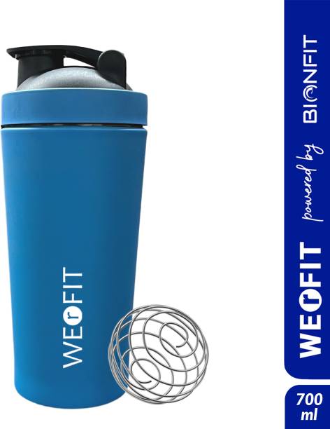 WErFIT Stainless Steel Gym Shaker Bottle for Protein Shake, Sports and Hiking Bottle 700 ml Shaker