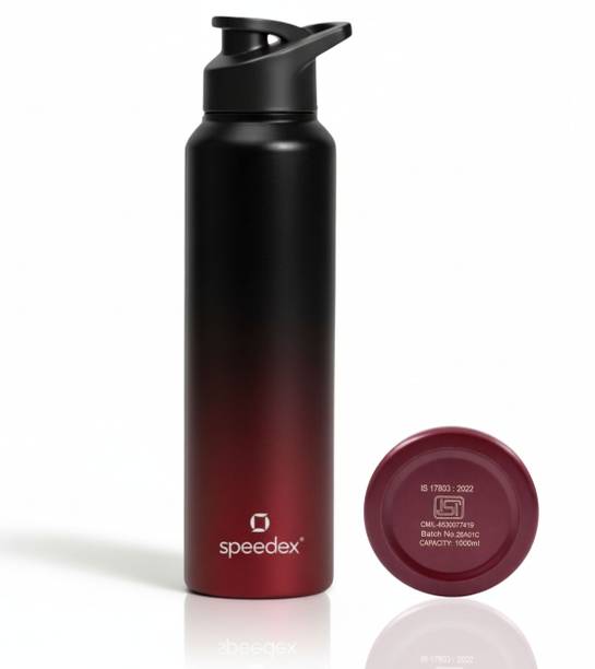 SPEEDEX Water Bottle 1 Ltr for Men, Women, Kids, Adults, School 1000 ml Stainless Steel Sipper
