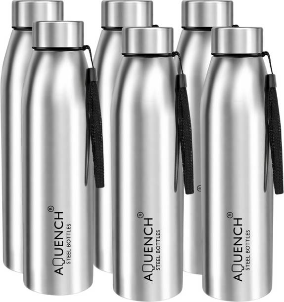 AQUENCH Messi Stainless Steel 1L Water Bottle Combo for Fridge, Office, Gym & Home Use 1000 ml Stainless Steel Bottle