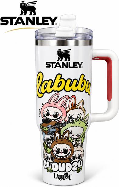 Stanley Tumbler Labubu Cartoon Printed Stainless Steel Tumbler with Handle 1180 ml Stainless Steel Bottle