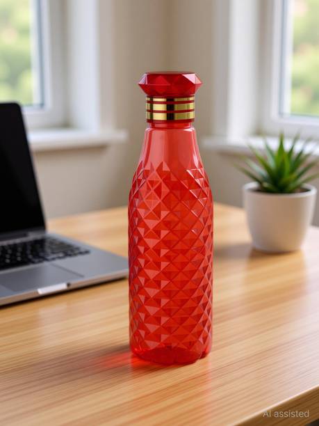 AneriDEALS Crystal Water Bottle for Fridge, for Home Office Gym School Boy, Unbreakable 1000 ml Plastic Bottle