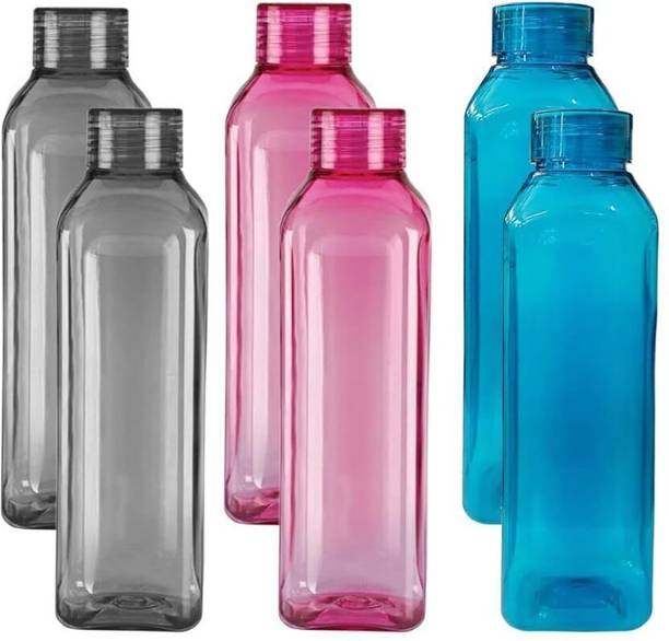 DIPZONVILLA Fridge Bottles Plastic Food Grade Square Shape water bottle set Home Office 1000 ml Bottle