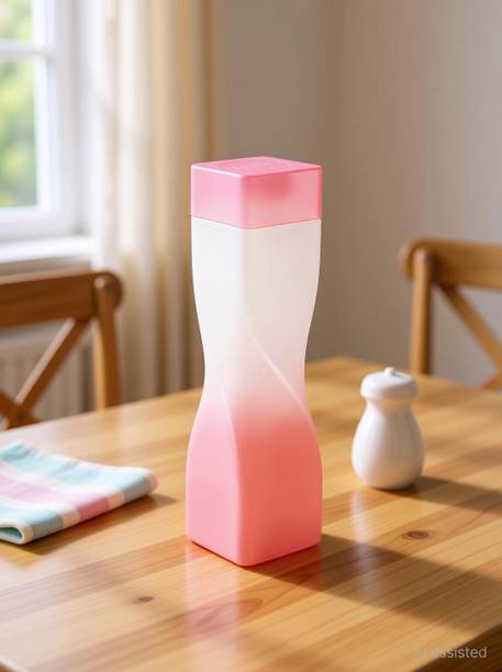prayati TWIST DESIGN FOOD GRADE PLASTIC FRIDGE DOUBLE COLOUR WATER BOTTLE,PACK OF 4 1000 ml Plastic Bottle