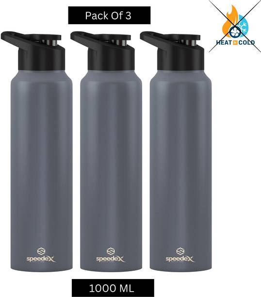 SPEEDEX Stainless Steel Water Bottle for fridge School Gym Yoga Home office Boys Girls 1000 ml Bottle