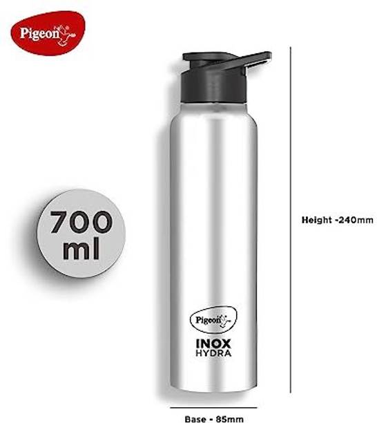Pigeon Inox Hydra Stainless Steel Water Bottle Flip Top Sipper Cap 700lml 700 ml