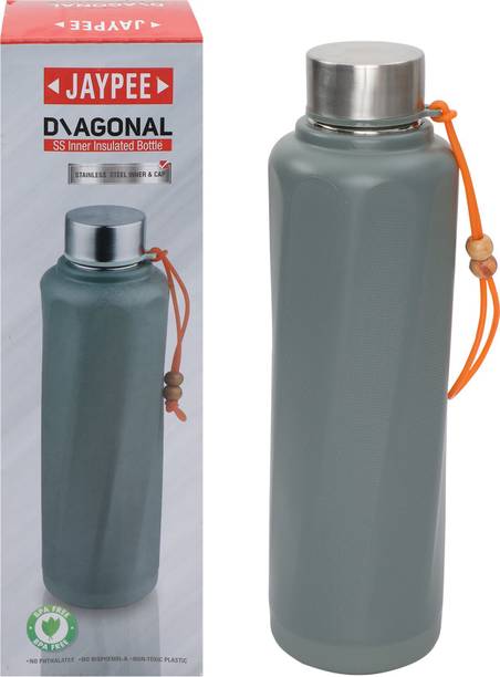 JAYPEE Daigonal Stainless Steel Insulated Hot & Cold Water Bottle for Office & Travel 650 ml Steel Bottle