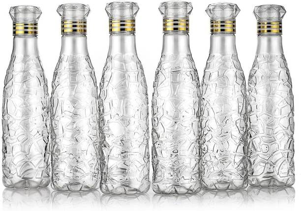 Anzal ZIG-ZAG Pattern Multicolor Drinking Water Bottles 1000 ml Bottle 1000 ml Bottle With Drinking Glass