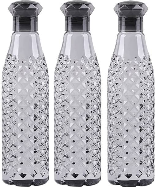 Anzal Crystal black Water Bottle for Home , Office , Gym , School , Unbreakable 1000 ml Bottle