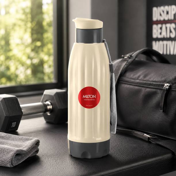 MILTON KOOL WINDSOR 600 Insulated Water Bottle | Leak Proof | BPA Free | Flip Top Lid 600 ml PET, Plastic Bottle