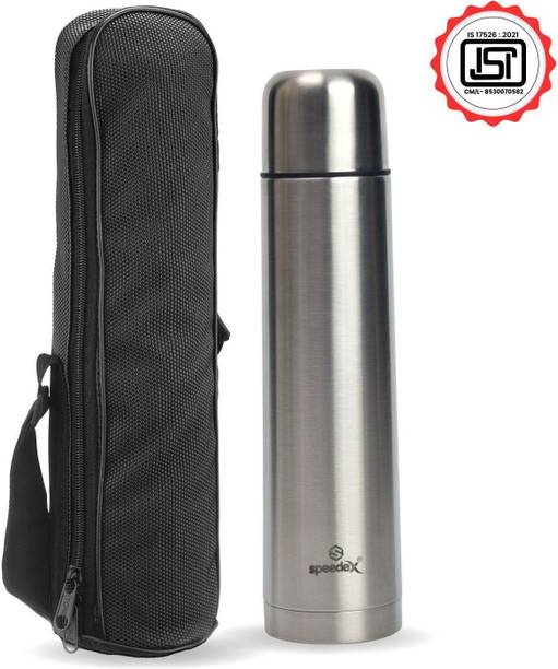 SPEEDEX Flask water bottle with Bag 1000 ml Stainless Steel Flask