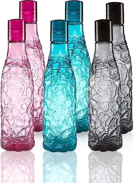 DEEJET Stylish crystal design fridge water bottle set for multipurpose use 1000 ml Bottle