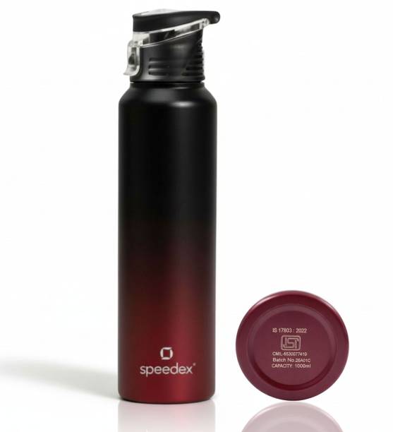 SPEEDEX Water Bottle 1 Ltr for Men, Women, Kids, Adults, School 1000 ml Stainless Steel Bottle
