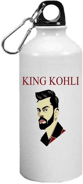 CHARMING King Of Cricket Aluminium BB04 Printed Sport Bottle for Hiking, Travelling 600 ml Sipper