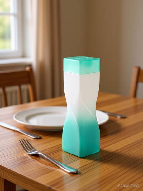DIPZONVILLA 100% Food Grade Premium Plastic Twist Square double colour Fridge Water Bottel 1000 ml Plastic Bottle