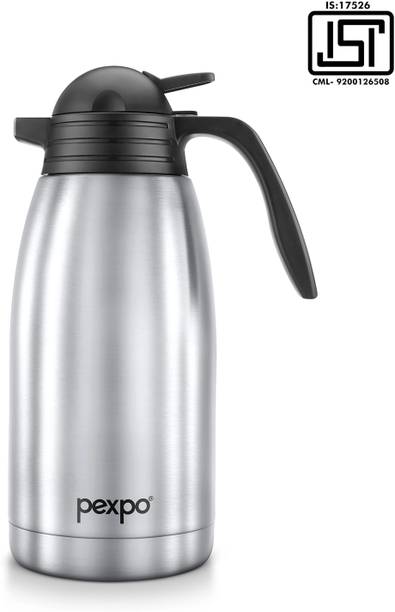 pexpo Stainless Steel Vacuum Insulated Cosmo Carafe, Hot and Cold Tea/Coffee 2000 ml Flask