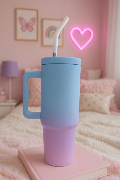 इकी होम्स stanley bluepink स्टेनलेस स्टील मग