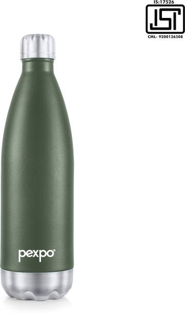 pexpo 24 Hrs Hot and Cold ISI Certified , Electro Vacuum insulated Water Bottle 750 ml Flask