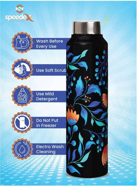 SPEEDEX Stainless Steel fridge Water Bottle for Home office School Gym Yoga 1000 ml