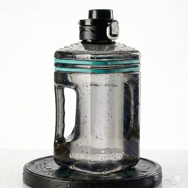 DIMAZOFLY 2.2L Large Capacity Square Water Bottle with Handle & Leakproof 2200 ml Plastic Shaker