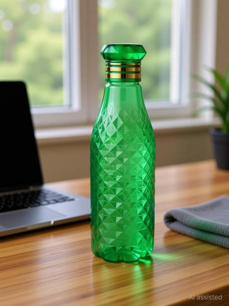 AneriDEALS Crystal Water Bottle for Fridge, for Home Office Gym School Boy, Unbreakable 1000 ml Plastic Bottle