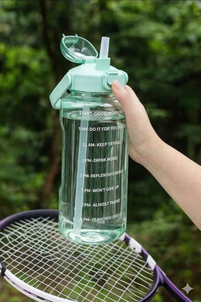 Flipkart SmartBuy Motivational Sipper Bottle with Time Marker Leakproof BPA Free Fitness Bottle 2000 ml Plastic Bottle