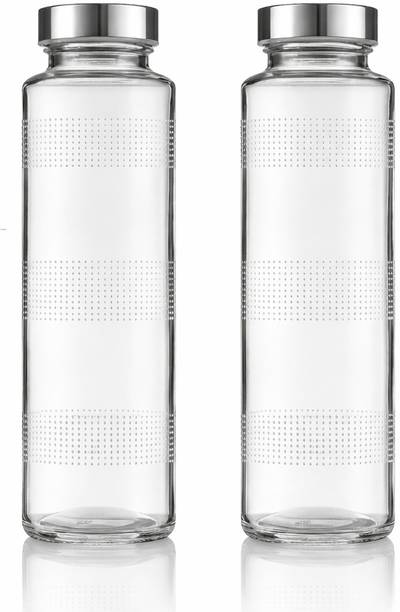 MOGADGET Food Grade 0.75 Liter Round Glass Water Bottlebhv 750 ml Glass Bottle